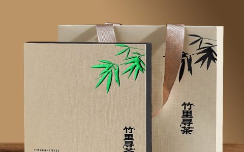 竹里寻茶｜100g小饼环保礼盒，简约东方感太适合白茶了